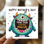 Funny Mothers Day Card From Little Monster Card Daughter Son