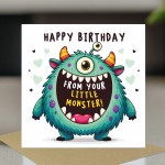 Funny Birthday Card For Dad From Daughter Son Novelty Mum Card