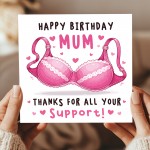 Funny Mum Card For Birthday Cheeky Thank You Mum Greeting Card