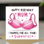 Funny Mum Card For Birthday Cheeky Thank You Mum Greeting Card