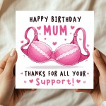 Funny Mum Card For Birthday Cheeky Thank You Mum Greeting Card