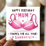 Funny Mum Card For Birthday Cheeky Thank You Mum Greeting Card