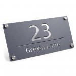 House Number Plaques Matt Grey and Silver House Sign Door Number House Number Plaques Matt Grey and Silver House Sign Door Number