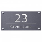 House Number Plaques Matt Grey and Silver House Sign Door Number House Number Plaques Matt Grey and Silver House Sign Door Number