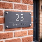 House Number Plaques Matt Grey and Silver House Sign Door Number House Number Plaques Matt Grey and Silver House Sign Door Number