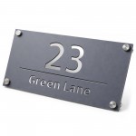 House Number Plaques Matt Grey and Silver House Sign Door Number House Number Plaques Matt Grey and Silver House Sign Door Number