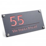 House Number Plaques Personalised House Signs Grey and Rose