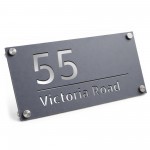 House Number Plaques Personalised House Signs Grey and Silver