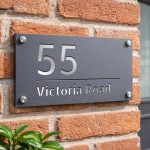 House Number Plaques Personalised House Signs Grey and Silver