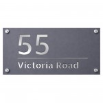 House Number Plaques Personalised House Signs Grey and Silver