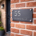 House Number Plaques Personalised House Signs Grey and Silver
