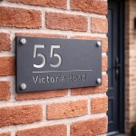 House Number Plaques Personalised House Signs Grey and Silver