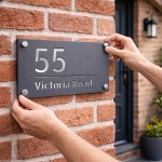 House Number Plaques Personalised House Signs Grey and Silver