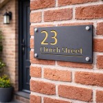 House Number Sign Personalised House Laser Cut Grey Plaque