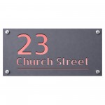 Personalised House Number Sign Laser Cut Rose Gold Plaque
