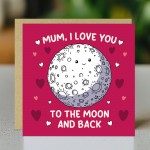 Cute Card For Mums Birthday With Kraft Envelope I Love You Card