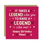 Card For Mums Birthday With Kraft Envelope RAISE A LEGEND Card Card For Mums Birthday With Kraft Envelope RAISE A LEGEND Card