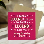 Card For Mums Birthday With Kraft Envelope RAISE A LEGEND Card Card For Mums Birthday With Kraft Envelope RAISE A LEGEND Card