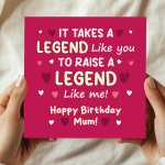 Card For Mums Birthday With Kraft Envelope RAISE A LEGEND Card Card For Mums Birthday With Kraft Envelope RAISE A LEGEND Card