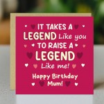 Card For Mums Birthday With Kraft Envelope RAISE A LEGEND Card Card For Mums Birthday With Kraft Envelope RAISE A LEGEND Card