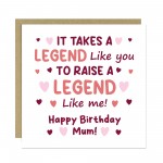 Joke Card For Mums Birthday With Kraft Envelope RAISE A LEGEND