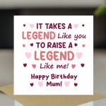 Joke Card For Mums Birthday With Kraft Envelope RAISE A LEGEND