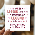 Joke Card For Mums Birthday With Kraft Envelope RAISE A LEGEND