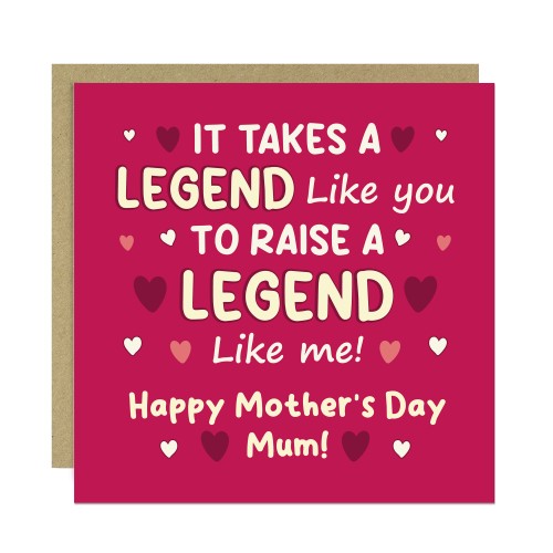 Joke Card For Mum On Mothers Day With Envelope RAISE A LEGEND Joke Card For Mum On Mothers Day With Envelope RAISE A LEGEND