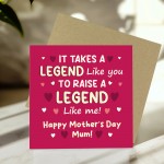 Joke Card For Mum On Mothers Day With Envelope RAISE A LEGEND Joke Card For Mum On Mothers Day With Envelope RAISE A LEGEND