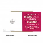 Joke Card For Mum On Mothers Day With Envelope RAISE A LEGEND Joke Card For Mum On Mothers Day With Envelope RAISE A LEGEND