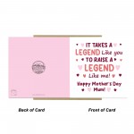 Funny Card For Mum On Mothers Day With Envelope RAISE A LEGEND Funny Card For Mum On Mothers Day With Envelope RAISE A LEGEND