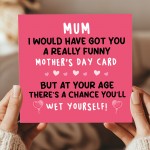 Rude Mothers Day Card Funny Card For Mum On Mothers Day