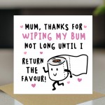 Funny Mothers Day Card Rude Card For Mum Birthday