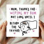 Funny Mothers Day Card Rude Card For Mum Birthday