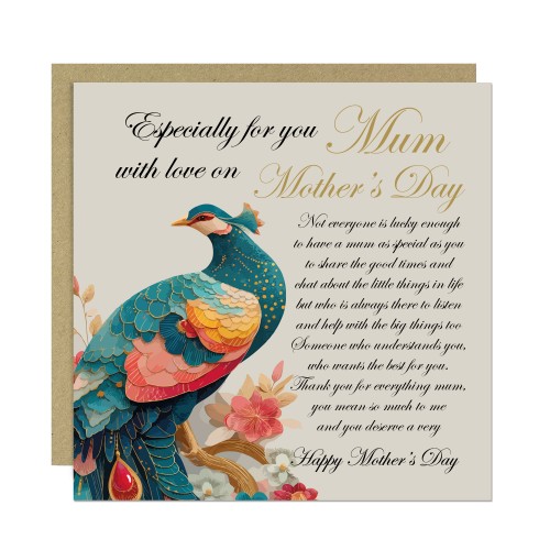 Mother's Day Card Especially For You Mum From Daughter Son