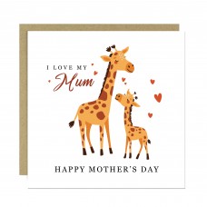 Mothers Day Card I Love My Mum Message From Daughter Son