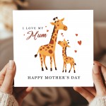 Mothers Day Card I Love My Mum Message From Daughter Son