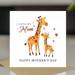 Mothers Day Card I Love My Mum Message From Daughter Son