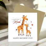 Mothers Day Card I Love My Mum Message From Daughter Son