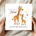 Mothers Day Card I Love My Mum Message From Daughter Son