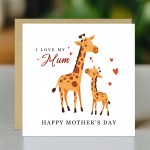Mothers Day Card I Love My Mum Message From Daughter Son