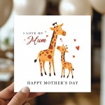 Mothers Day Card I Love My Mum Message From Daughter Son