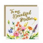 Mother's Day Card To My Beautiful Mother With Kraft Envelope