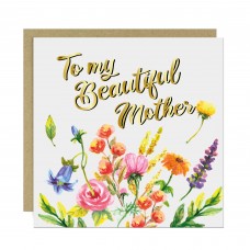 Mother's Day Card To My Beautiful Mother With Kraft Envelope