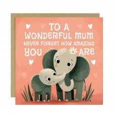 Mothers Day Card To a Wonderful Mum From Daughter Son