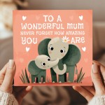 Mothers Day Card To a Wonderful Mum From Daughter Son