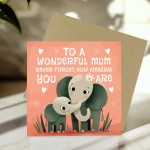 Mothers Day Card To a Wonderful Mum From Daughter Son