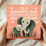Mothers Day Card To a Wonderful Mum From Daughter Son