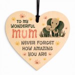 Mothers Day Gift To My Wonderful Mum Heart Gift For Birthday