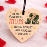Mothers Day Gift To My Wonderful Mum Heart Gift For Birthday